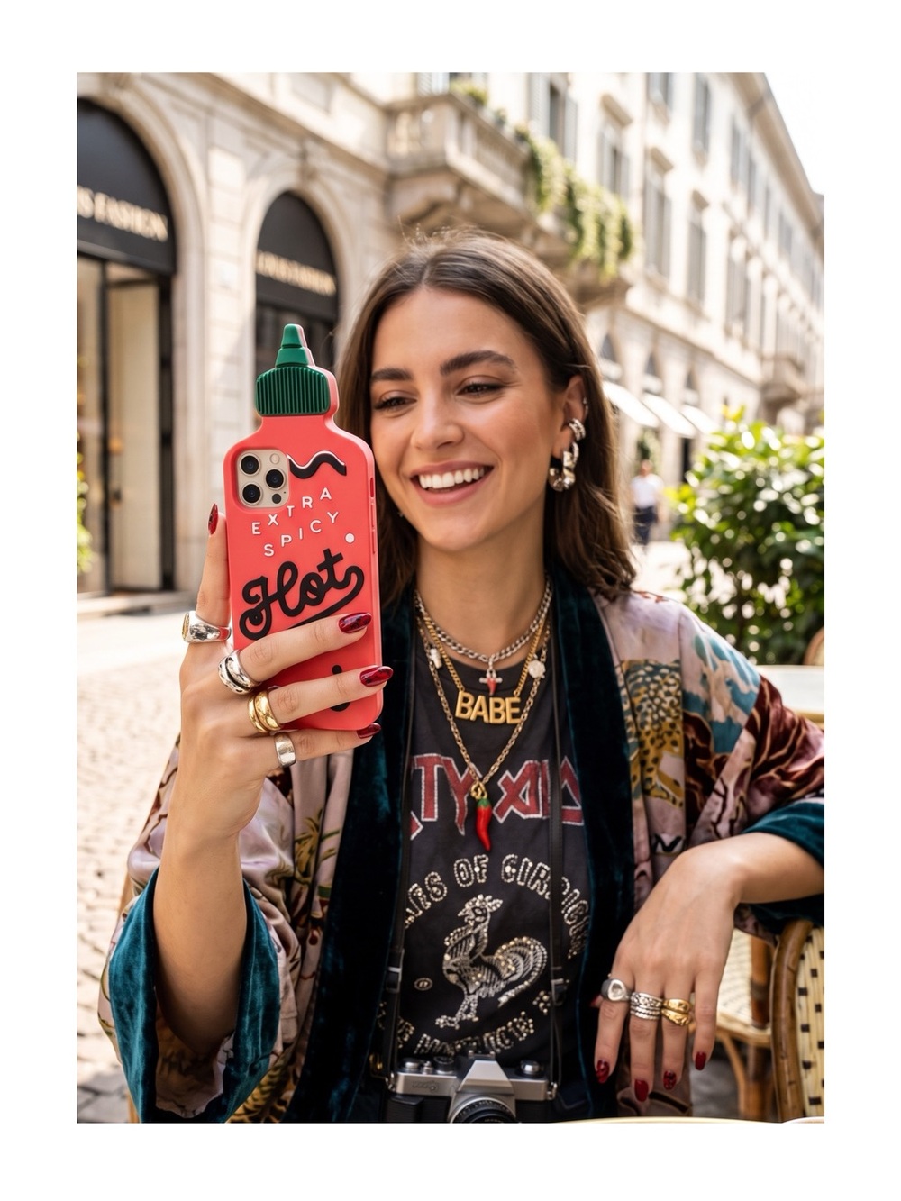 new Bando  Hot + Spicy Sauce  iPhone 6 7 8Protective 3D Phone Case  Red 